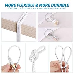 XINCA Cat 7 Flat Ethernet Cable 75ft White, High