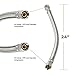 Highcraft 24 Inch Stainless Steel Braided Ice Maker Supply Line 2 Ft with Two 1/4