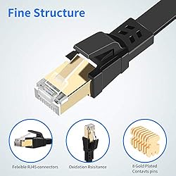 Deegotech Cat 8 Ethernet Cable 6FT, 40Gbps 2000Mhz