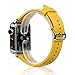 Wearlizer Womens Leather Compatible with iWatch Bands 38mm 40mm Strap Wristbands Leisure Cute Unique Dressy Bracelet (Metal Silver Clasp) Series 4 3 2 1 Edition Sports