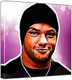 Toy Thiago Alves - Pop Art Print (Multicolour; Purple Stars Background) 50 x 50 x 2 cm Large Square Deep Box Canvas Book