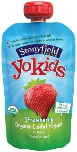 Yokids Organic Strawberry Yogurt, 3.7 Ounce - 8 per case.