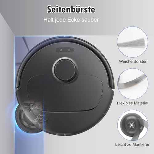 Pack of 22 accessories for Roborock QV 35A/35S/Qrevo S Pro/Qrevo series/QR598/QR798 robot vacuum cleaner, 2 main brushes, 4 wipes, 4 HEPA filters, 4 dust bags, 6 side brushes, 1 cleaning brush, 1 screwdriver