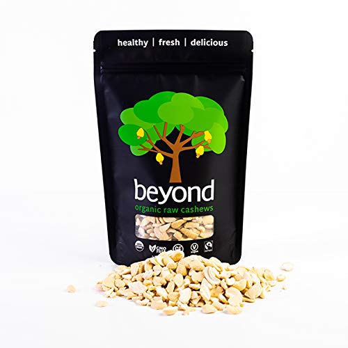 beyondOrganic Raw Unsalted Cashew Pieces 1lb (1 POUND) MYLK Grade - Non-GMO, Fairtrade, Organic, Vegan Cashews - No Oils or Additives, Just Plain Cashew Pieces