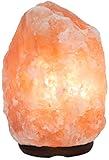 Rakaposhi Natural Himalayan Salt Rock Lamp w/ 6' UL Listed Dimmer Switch - 6-9 inch / 6-9lbs