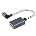 CableCreation Braided Micro USB OTG Adapter, Left Angle Micro USB to USB Female Adapter Compatible with Game Controller, Flash Drive, Mice & Keyboard, Tablet, Aluminum, Space Gray