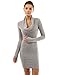 PattyBoutik Women's Cowl Neck Long Sleeve Knit Dress