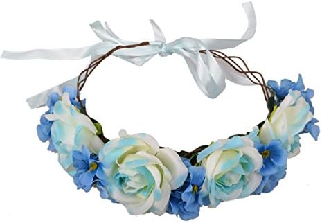 Alana Bride Floral Rose Headband Boho Garland Bridal Wedding Headdress Pieces