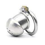 YiFeng Stainless Steel Male Chastity Cage Device Belt Restraint Men Bondage Fetish ZCS135 (45mm Ring)