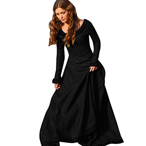 Snowfoller Fashion Women Vintage Dress Elegant Medieval Palace Style  Cosplay