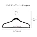 Zeal Home Multi-Purpose Ultra Slim Non-Slip Velvet Hanger Set of 50 Black