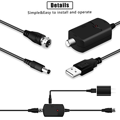 Digital-TV-Antenna-Kezay-Super-Indoor-HDTV-Antenna-50-Miles-Range-TV-HD-Antenna-with-Detachable-Amplifier-Signal-Booster-and-165ft-Coax-Cable-for-Feeview-2017-Upgraded-Version