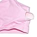 VeaRin Big Girls' Cotton Training Crop Bra with Padding,Starter Bras for Girls Pack of 4 White