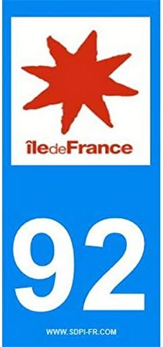STICKZIF Sr92 2 Adhesive Stickers Department 92 Ile-de-France region, Set of 2 - Image 3
