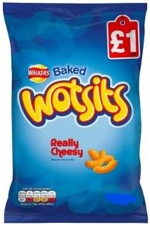 Walkers Baked Wotsits Really Cheesy Flavour Corn Puffs (56g x 12)