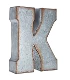 Generic Galvanized Metal 3D Letter K,Grey Metal