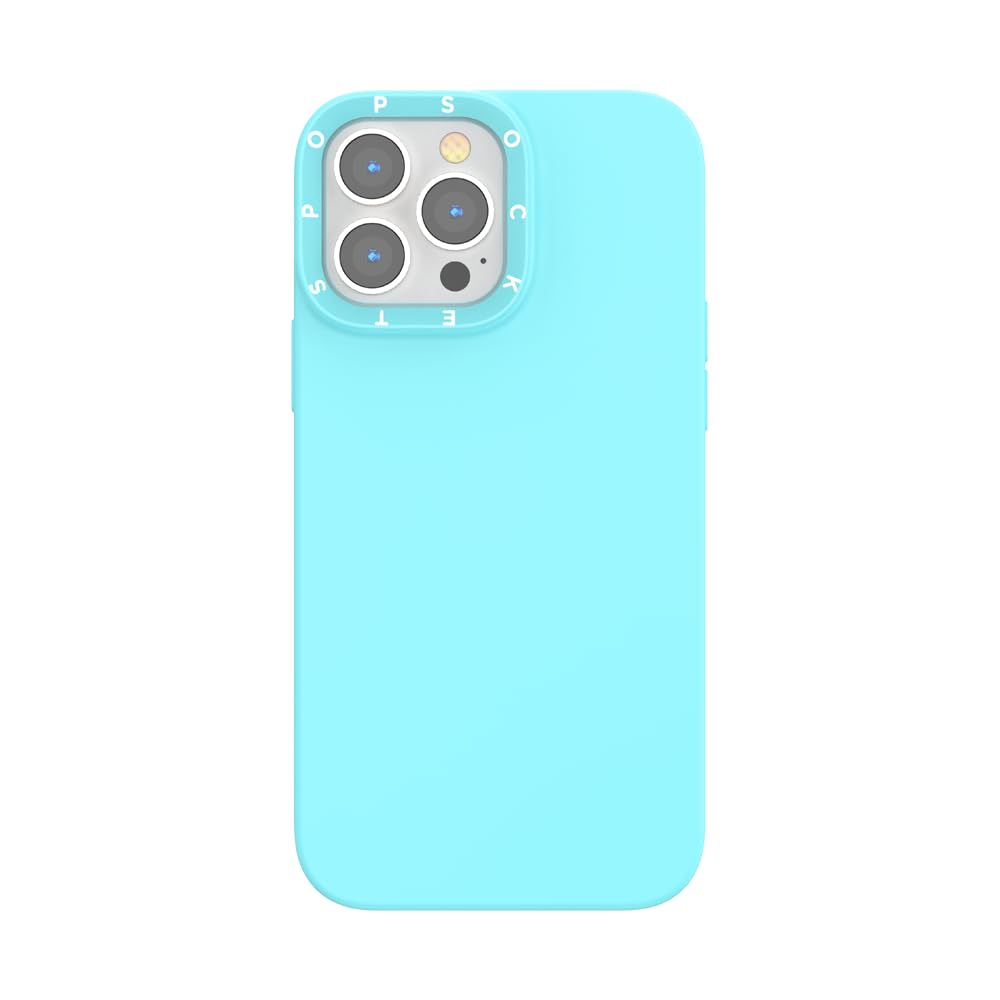 PopSockets iPhone 13 Pro Max Case Compatible with MagSafe, Phone Case for iPhone 13 Pro Max, Wireless Charging Compatible - Butterfly Pea Blue