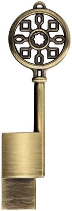 WEITASI Metal Key Shape 8GB USB 2.0 Flash Drive Memory Stick Waterproof USB Flash Disk Thumb Drive Cute Gift With Packaging for Christmas Gift (Brown)