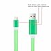 Lightning Cable, Bambud Flowing LED Light Up iPhone Charger Cable 3 ft USB A to Lightning Sync and Charging iPhone Cable Cord for iPhone X/8/7/7 Plus/6s/6s Plus/6/6 Plus/5s/5c/5/iPad/iPod (iOS Green)