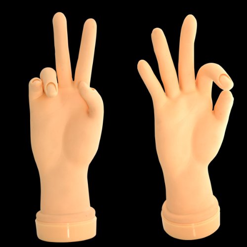 Nail Art Plastic Training Model Tool Soft Movable Practice Hand Model