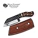 Wild Turkey Handmade Collection Full Tang 1075 High Carbon Steel Fixed Blade Knife w/Leather Sheath (1824)
