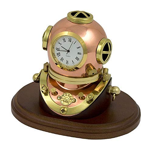 Diving Helmet Clock on Plinth