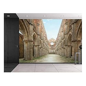 Path Leading to Ancient Ruins with Pillars - Wall Mural, Removable Sticker, Home Decor - 66x96 inches