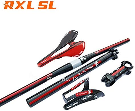 LINAE Bicycle Handlebar - Bicycle Handlebars Carbon MTB Handlebar Seatpost 27.2mm Stem Carbon Fiber Handlebar MTB Mountain Bike Handlebars 1 PCs