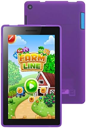 Lenovo Tab 3 Essential TPU Case - iShoppingdeals Slim Fit, Anti-Slip Protective TPU Rubber Gel Cover for Lenovo Tab 3 Essential 7" 710F 2016 Release - Purple