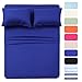 Best Season 3 Piece Bed Sheet Set (Twin,Royal Blue) 1 Flat Sheet,1 Fitted Sheet and 1 Pillow Cases,Super Soft Brushed Microfiber 1800 Luxury Bedding,Deep Pockets &Wrinkle,Fade Resistant