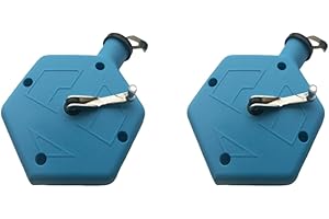 Zimpty ZY502 2-Pack 100-Foot Chalk Line Reel, 1.5mm String (Blue)