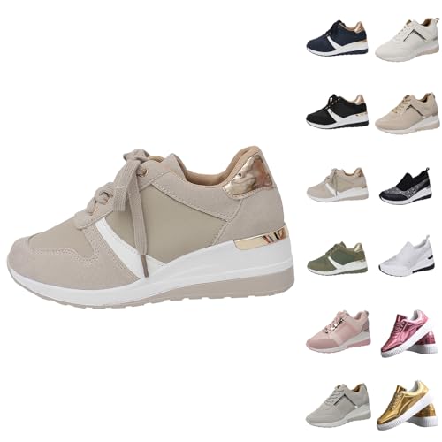 Womens Waterproof Trainers Women's Trainers Wide Fit Comfortable Walking Shoes with Arch Support, Lightweight Non Slip Sole, Casual Fashion Sneakers Womens Sneakers