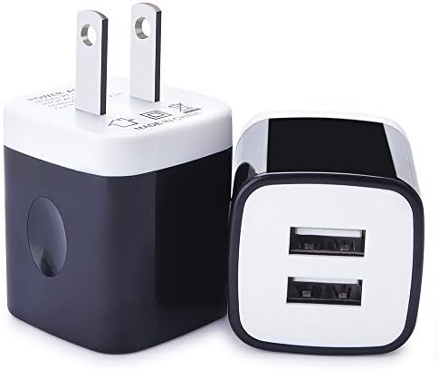 Wall Charger, Vifigen 2-Pack USB 2.1AMP Universal Power Home Travel Wall Charger Dual Port Plug for iPhone 7/7 plus 6/6 plus 5S 5 4S Samsung S5 S4 S3, Note 5, HTC, LG and More Device