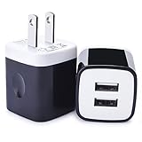 Wall Charger, Vifigen 2-Pack USB 2.1AMP Universal Power Home Travel Wall Charger Dual Port Plug for iPhone 7/7 plus 6/6 plus 5S 5 4S Samsung S5 S4 S3, Note 5, HTC, LG and More Device
