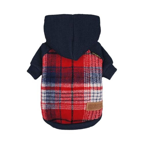Fitwarm Knitted Pet Clothes Dog Sweater Hoodie Sweatshirts Pullover Cat Jackets Red XXL