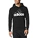 adidas Men's Essential Linear Logo Pullover Hoodie, Black/White, Medium