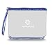 Clear Travel Bag with Heavy Duty Transparent Plastic Pouch, Zipper & Carry Strap - Water Resistant Great for Day Trips, Beach, Pool or Sporting Events. Stands Up for Easy Loading – Flower Trim CTBMSF