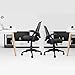Ergousit Mid-Back Mesh Office Chair, Ergonomic Desk Chairs Swivel Computer Task Chairs with Adjustable Height and Flip-up Armrest - Lumbar Support and Sponge Cushion in Black (Black)