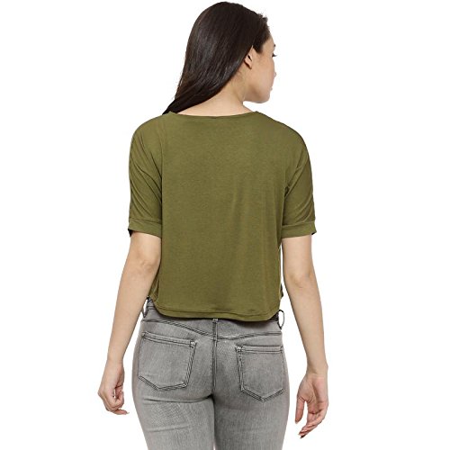 campus sutra women printed crop top