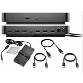 Dell Pro Dock WD25 Universal Docking Station Bundle &mdash; USB-C/USB-A Dual Display Dock with 100W Adapter + HDMI Cable + USB-C Cable + DisplayPort Cable + Cleaning Cloth