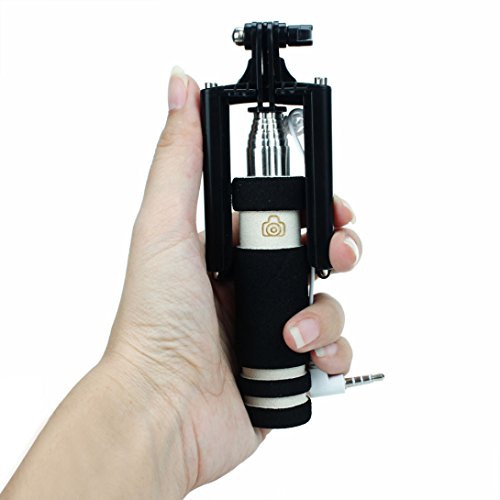 Wensltd Tripod Monopod Extendable Handheld Fold Self-portrait Stick (Black)