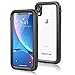 Yuker iPhone XR Waterproof Case, Anti-Scratch Built in Screen Protector, Full Body Protection, IP68 Certified with Face ID Dirtproof Shockproof Snowproof Case for iPhone XR 6.1 inch (Black/Clear)