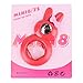 CAIUL Close-Up Selfie Lens Self-Portrait Mirror Compatible with Fujifilm Instax Mini 8 8+ 9 7s, Polaroid 300 Camera, Cute Bunny Style, Red
