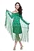 ZLTdream Women's Belly Dance Long Tassels Lace Triangle Hip Scarf