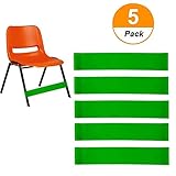 Sakolla (5 Count) Natural Latex Stretch Foot Bands Workout ADHD ADD SPD Autism Sensory Needs & Stretch Foot Band for Chairs by Solace Helps Improve Focus in The Classroom Rehab or Physical Therapy