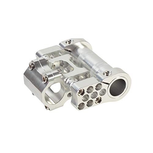 Zhengpin Bike Handlebar Extender, Mountain Bicycle Handlebar Extension Adjustable Double Stem Folding Bike Stem for BMX Stem Riser Bicycle Handlebar Stem Extender - Thumbnail 4