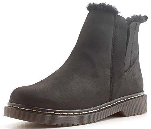 Parfeying-Womens-Jacline-Waterproof-Leather-Merino-Wool-Lining-Chelsea-Snow-Boot