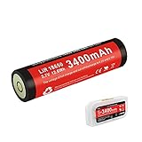 1 PC Klarus 18650BAT-34 18650 3400mAh 3.7V Rechargable Li-ion Battery Designed for RS11,RS18,XT12,XT15,RS20,FL18 ETC Flashlight