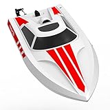 POCO DIVO 2.4Ghz Deep-V Pool Racing Boat RC Vector-28 High Speed Yacht Radio Control 20-mph Mini Mosquito Craft - White
