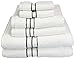 Superior Turkish Cotton Ultra-Plush 6-Piece Towel Set, Ideal for Master Bath, Guest Bathroom, Fast Drying, Shower, Spa, Face/Washcloths, Hand, Bath Towels, Absorbent, Home Basics, Charcoal